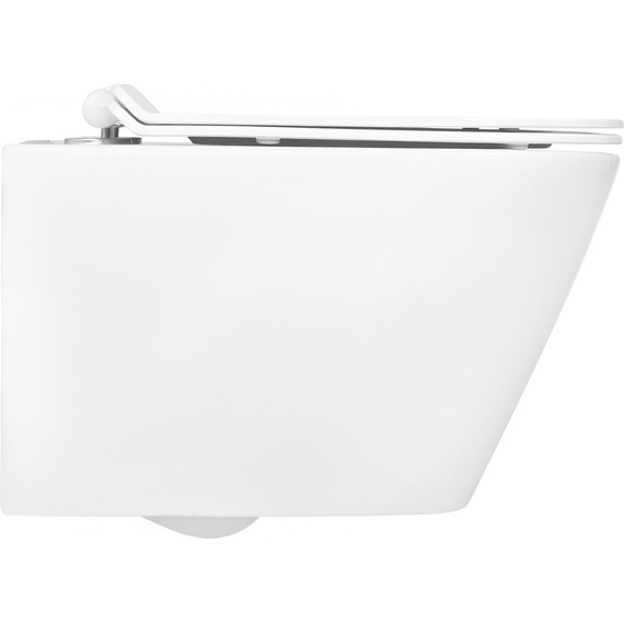 Унитаз подвесной безободковый Aquatek Альфа AQ1910-00 с тонкой крышкой микролифт - фото 7