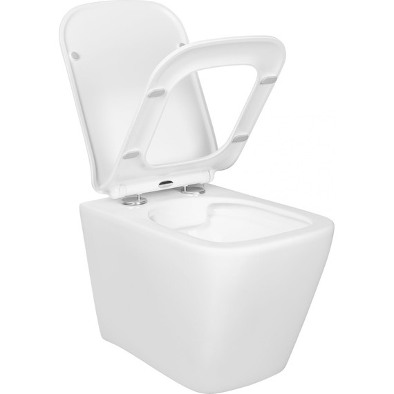 Унитаз подвесной безободковый Aquatek Дельта AQ1911-00 с тонкой крышкой микролифт - фото 4