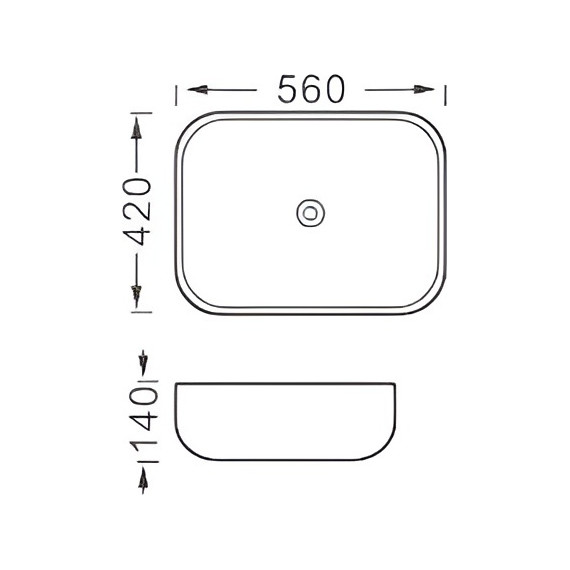 Раковина-чаша Aquatek 56 см AQ5526-MG, серый матовый - фото 5