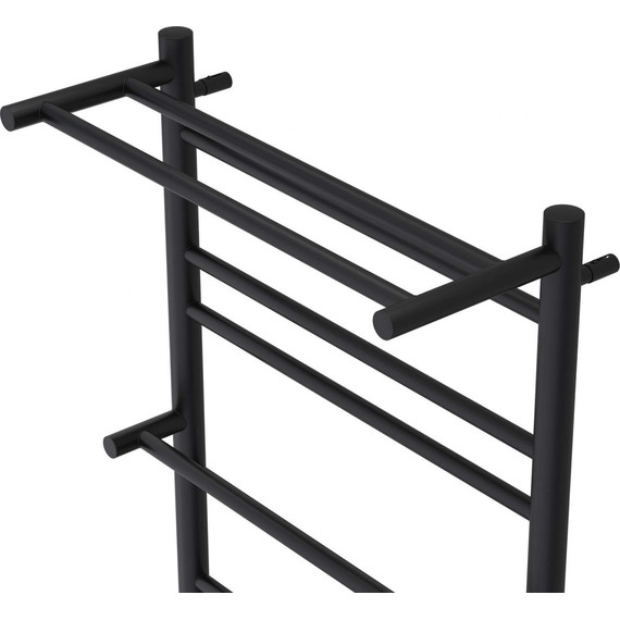 Полотенцесушитель электрический Aquatek Альфа с полкой П10 500х900 мм AQ EL RRP1090BL чёрный муар - фото 3