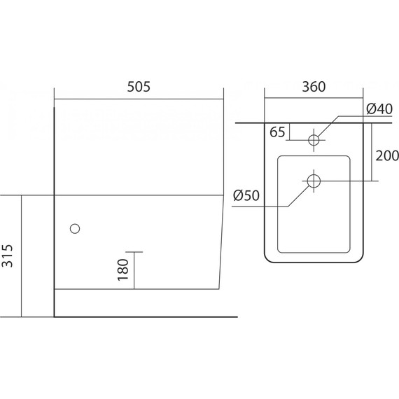 Биде подвесное Aquatek ЛИБРА New AQ0506N-00 505*360*315 - фото 7