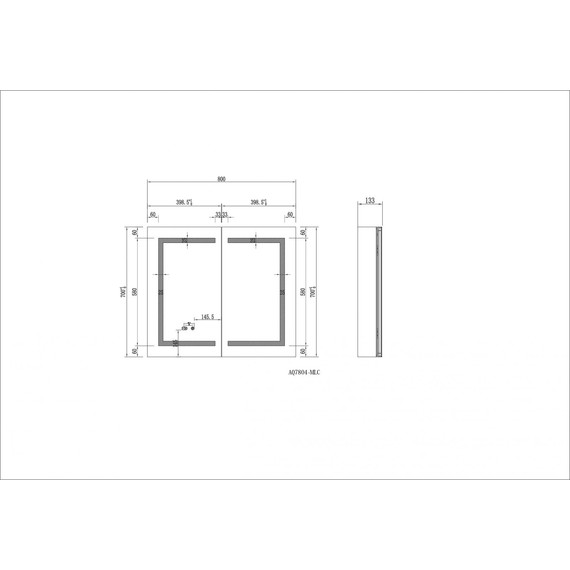 Зеркало-шкаф Aquatek 80 см AQ7804-MLC - фото 8