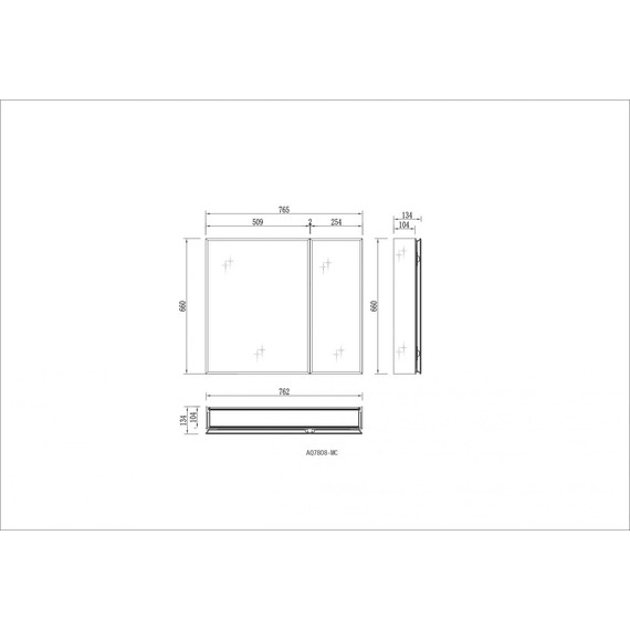Зеркало-шкаф Aquatek 75 см AQ7808-MC - фото 14