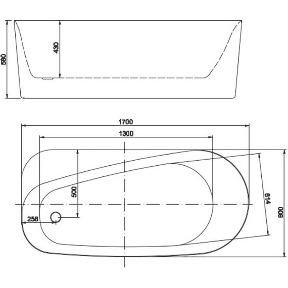 Ванна отдельностоящая Aquatek Прима 170x80 см AQ-1115780 - фото 11