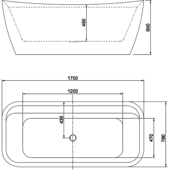 Ванна отдельностоящая Aquatek Амадео 170x78 см AQ-197778 - фото 9