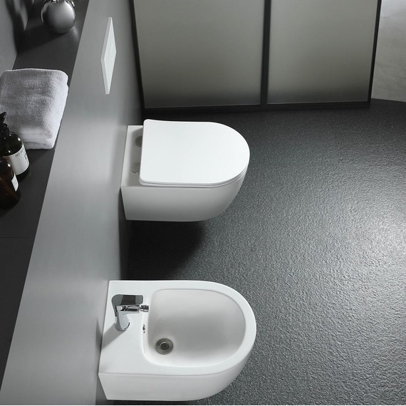 Инсталляция с подвесным унитазом комплект: Grohe Rapid SL 38772001+38732A00 с подвесным безободковым унитазом Aquatek Европа AQ1900T-00 сиденье микролифт, крепление, кнопка смыва графит глянцевый (система смыва Торнадо), Цвет производителя: графит глянцевый - фото 13