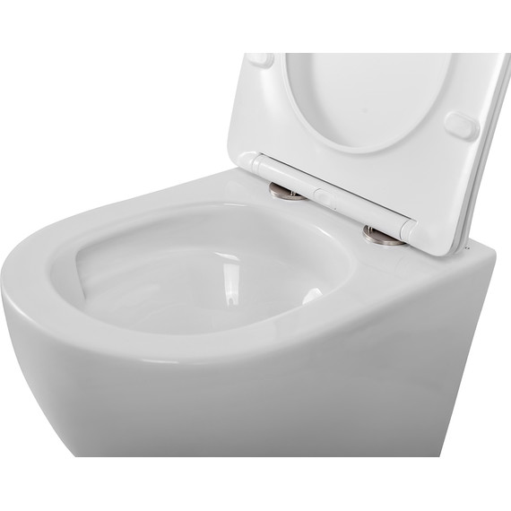 Унитаз подвесной безободковый BelBagno Sfera-Tor BB046CH-TOR/SC (система смыва торнадо) с крышкой микролифт - фото 9