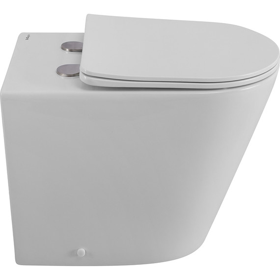 Унитаз приставной безободковый BelBagno Flay-R BB1003CBR/SC с крышкой микролифт - фото 4