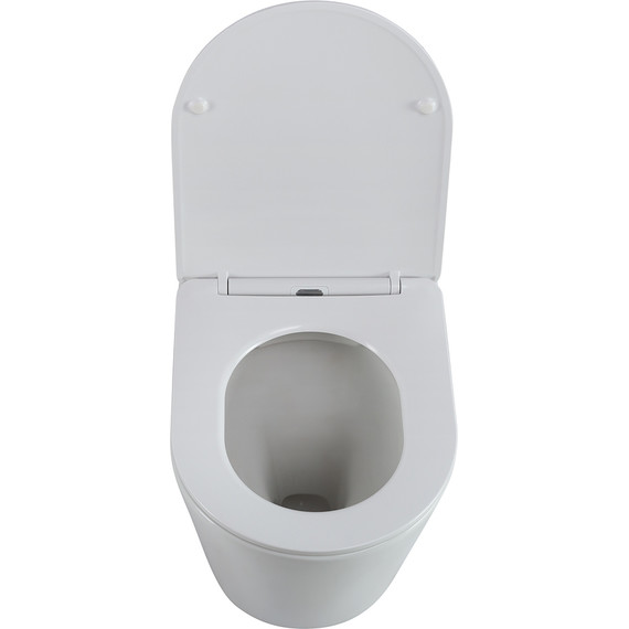 Унитаз приставной безободковый BelBagno Flay-R BB1003CBR/SC с крышкой микролифт - фото 6