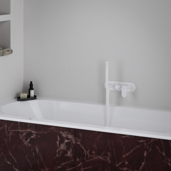 Смеситель для душа Ravak 3 потребителя Eleganta EL 068.10WV.O3+S X070259, белый вельвет - фото 3