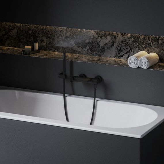 Смеситель для ванны Ravak Eleganta EL 022.20BLM X070293, чёрный матовый - фото 2