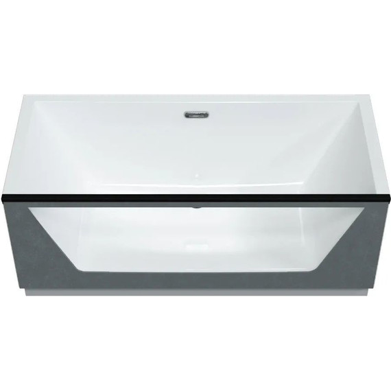 Ванна отдельностоящая Aima Neo 170x75 см (стекло принт бетон) - фото 2