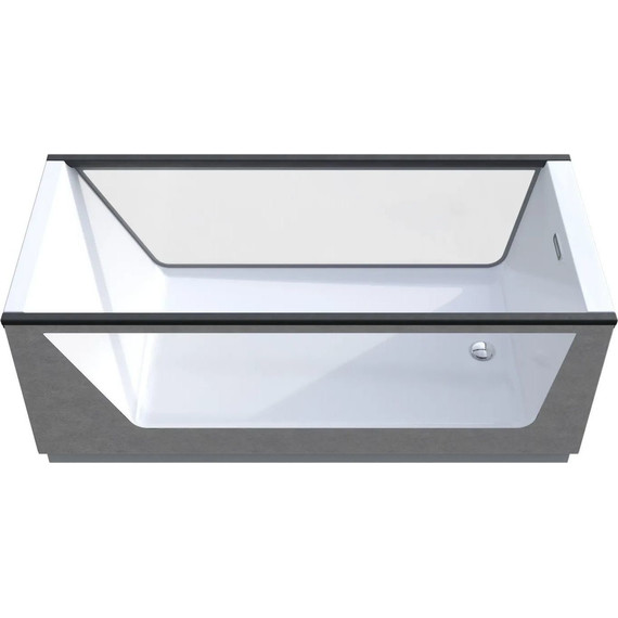 Ванна отдельностоящая Aima Neo 170x75 см (2 стекла принт бетон) - фото 4