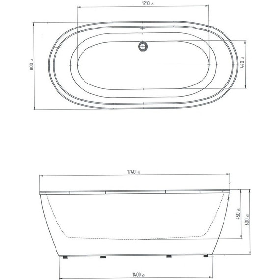 Ванна отдельностоящая Aima Tondo 174x80 см - фото 7