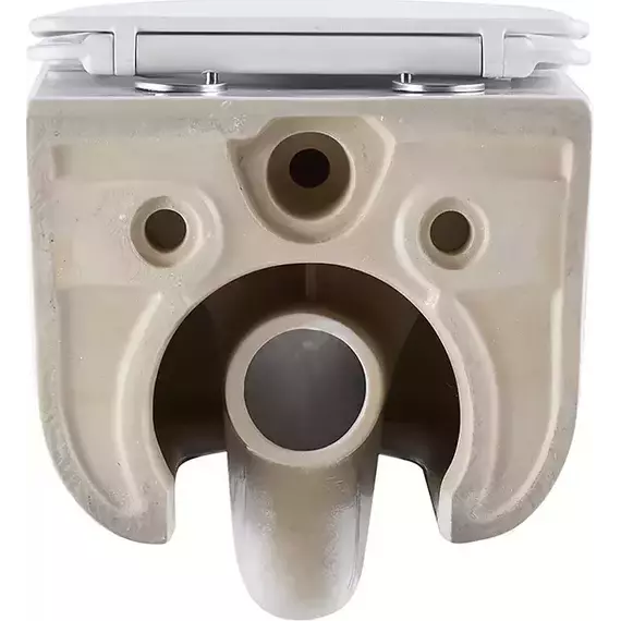 Унитаз подвесной безободковый Veconi Leggero Tornado VCN3-51T (Система смыва торнадо) с крышкой микролифт - фото 6