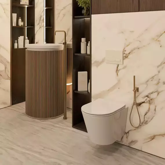 Унитаз подвесной безободковый Veconi Leggero Tornado VCN3-51T (Система смыва торнадо) с крышкой микролифт - фото 5