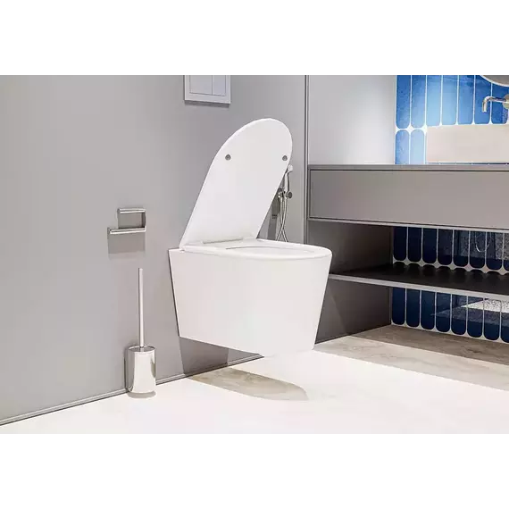 Унитаз подвесной безободковый Veconi Ruga VRU-52T (Система смыва торнадо) с крышкой микролифт - фото 3