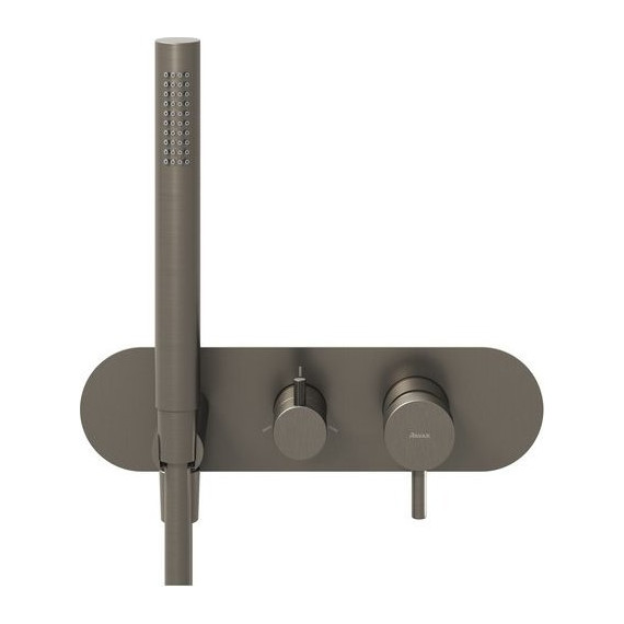Смеситель для душа Ravak 3 потребителя Espirit ES 068.20GB.O3+S X070319, графит матовый - фото 2