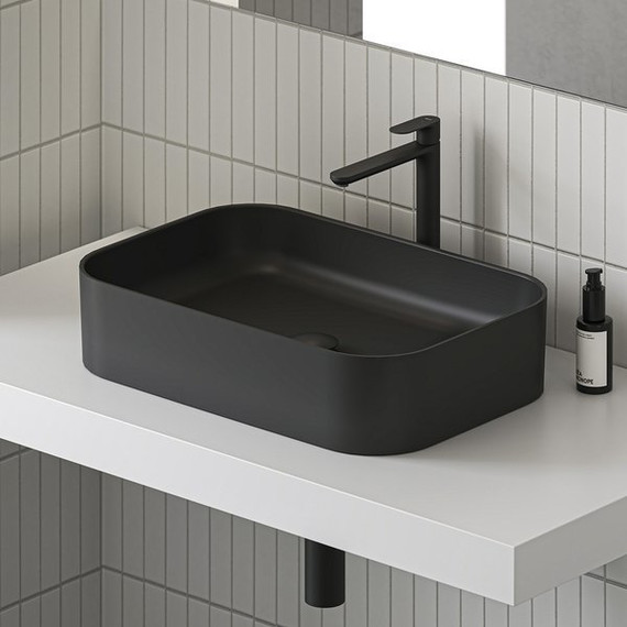 Раковина-чаша Ravak Ceramic 550 R Slim 55 см XJX0D155001, чёрный матовый - фото 2