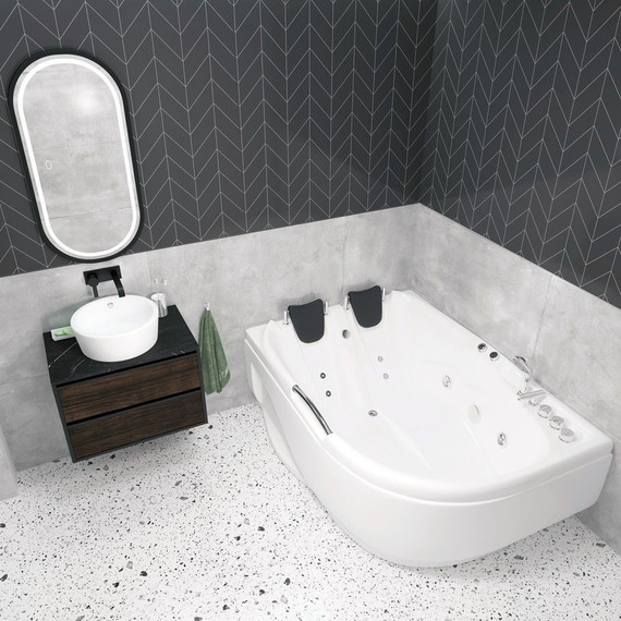 Ванна гидромассажная EvaGold 170x120 см L OLB-807 - фото 6