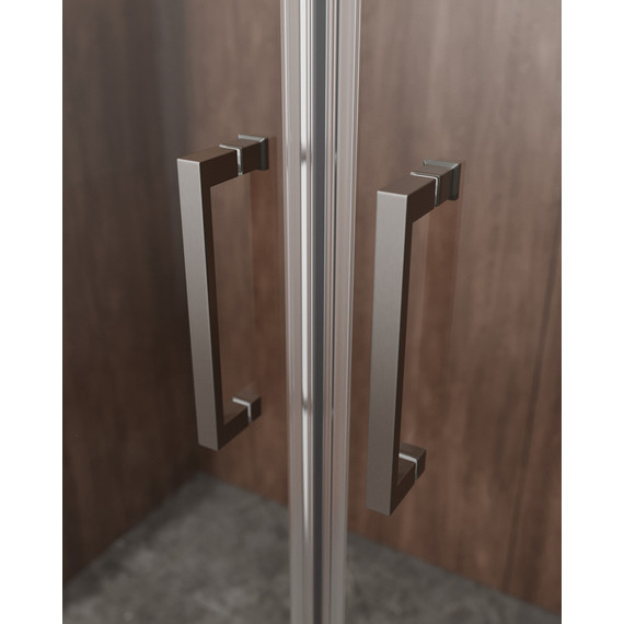 Душевое ограждение Cezares 170x90 см MOLVENO-AH-2/1-170/90-C-GM-IV, оружейная сталь/прозрачное - фото 3