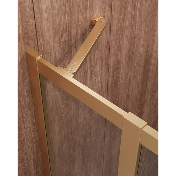 Душевое ограждение Cezares 120x110 см MOLVENO-RH-22-120/110-C-BORO-IV, брашированное золото/прозрачное - фото 4