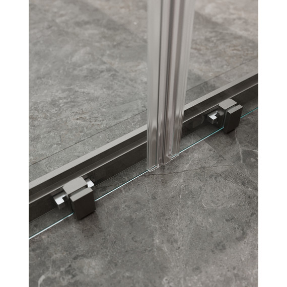 Душевое ограждение Cezares 170x90 см MOLVENO-AH-2/2-170/90-C-GM-IV, оружейная сталь/прозрачное - фото 5