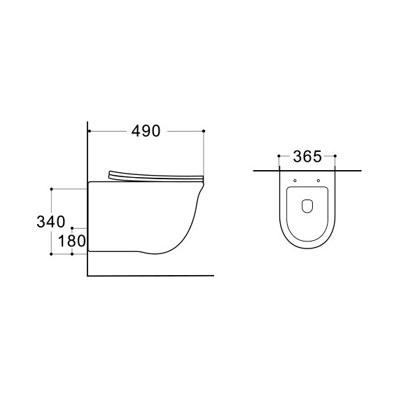 Унитаз подвесной безободковый Aquatek Классик AQ1112T-00 с крышкой микролифт (система смыва Торнадо) - фото 10