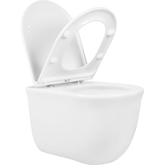 Унитаз подвесной безободковый Aquatek Классик AQ1112T-00 с крышкой микролифт (система смыва Торнадо) - фото 6