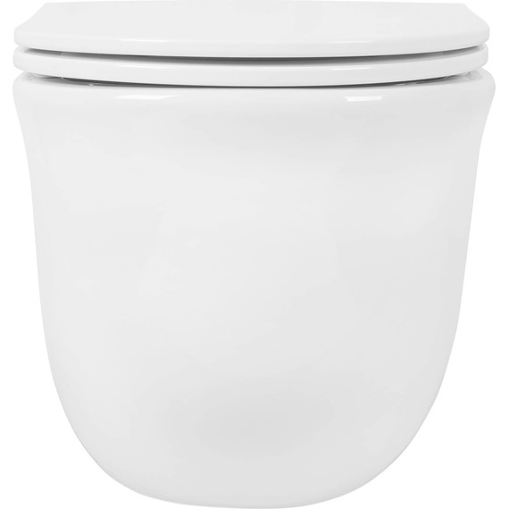 Унитаз подвесной безободковый Aquatek Классик AQ1112T-00 с крышкой микролифт (система смыва Торнадо) - фото 5