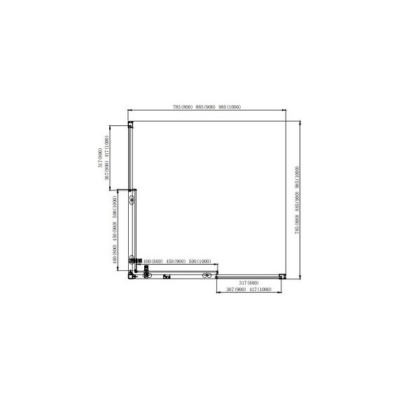 Душевое ограждение Aquatek 80x80 см AQ ARI KV 08020BL, чёрный/прозрачное - фото 7