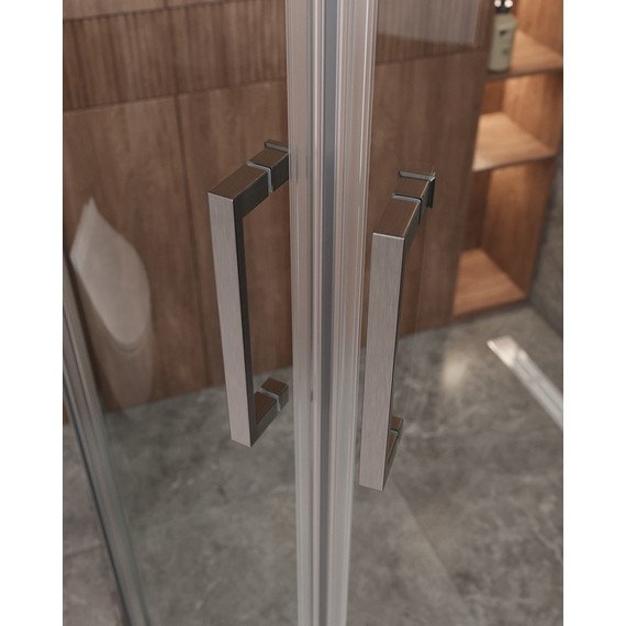 Душевое ограждение Cezares 120x110 см MOLVENO-RH-22-120/110-C-GM-IV, оружейная сталь/прозрачное - фото 3