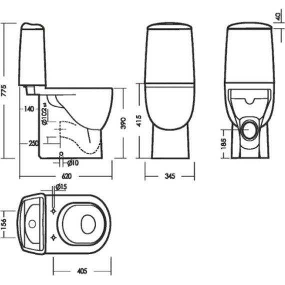 Унитаз-компакт Sanita Luxe Best WC.CC/Best/2-P/WHT.G/S1 с крышкой - фото 3