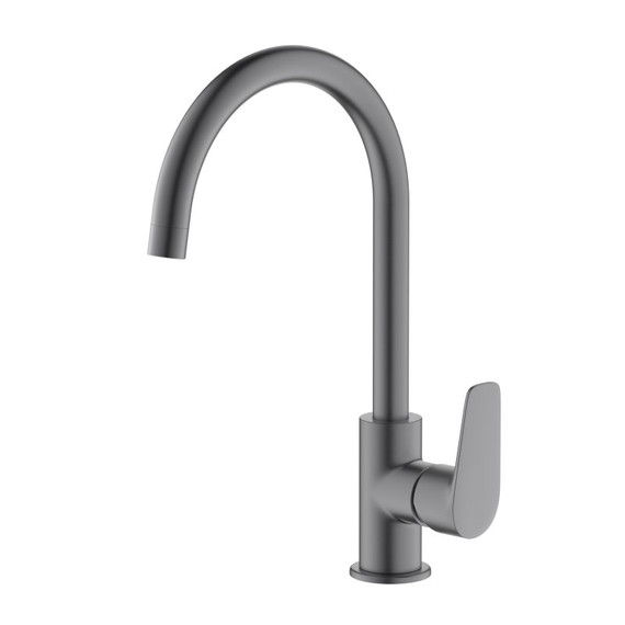 Смеситель для кухни Aquatek Бетта AQ1182BGM, чёрный хром шлифованный, Цвет производителя: чёрный хром шлифованный - фото 