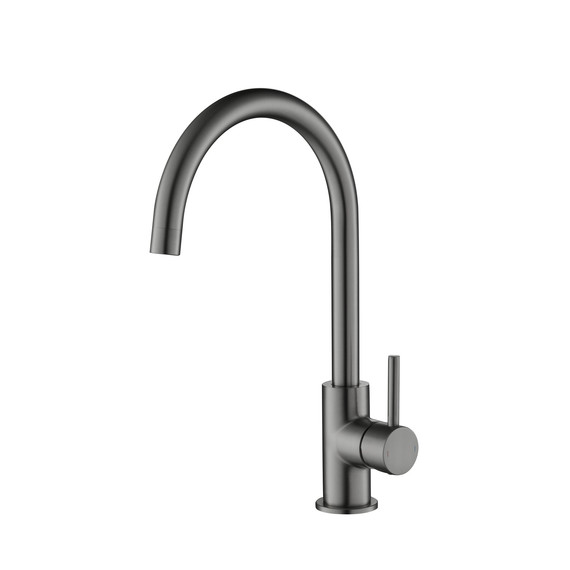 Смеситель для кухни Aquatek Европа AQ1382BGM, чёрный хром шлифованный, Цвет производителя: чёрный хром шлифованный - фото 