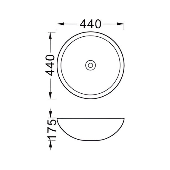 Раковина-чаша Aquatek 44 см AQ5354-MW, белый матовый - фото 7
