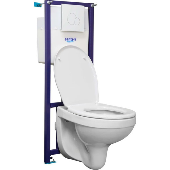 Инсталляция с подвесным унитазом Santeri Альфа комфорт 1.3816.4.S00.00B.2 (крышка микролифт) - фото 2