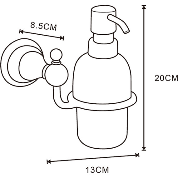 Дозатор для жидкого мыла Azario Elvia AZ-91112G, цвет золото - фото 2