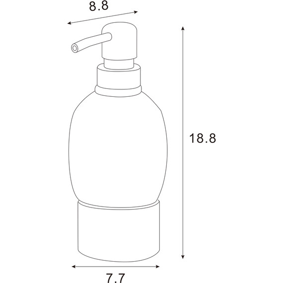 Дозатор для жидкого мыла Azario Elvia AZ-128-A, цвет бронза - фото 2