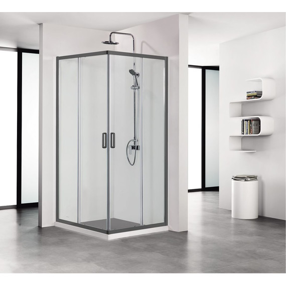Душевое ограждение Aquatek 80x80 см AQ ARI KV 08020BL, чёрный/прозрачное - фото 