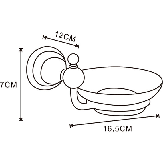 Мыльница Azario Elvia AZ-91108Q, цвет бронза - фото 2