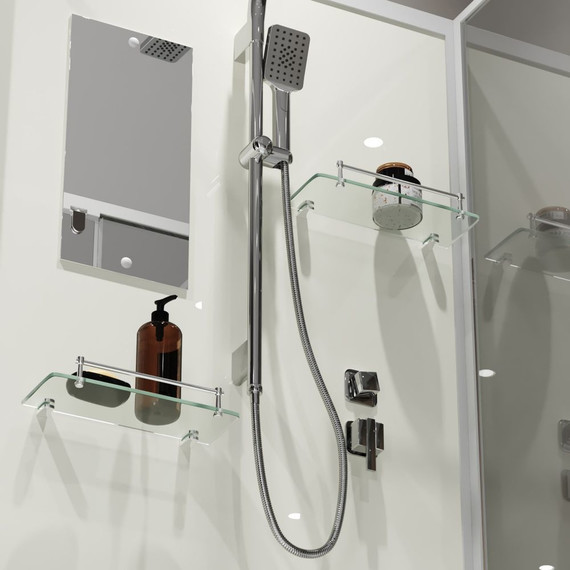 Душевая кабина Niagara Standart 100x100 см ST100/15Q/BK, белый/прозрачное - фото 8