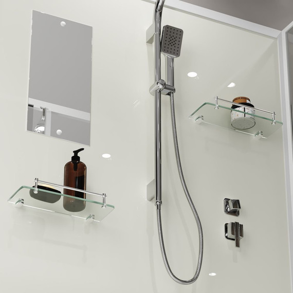 Душевая кабина Niagara Standart 100x80 см ST100/80/15Q/BK, белый/прозрачное - фото 7