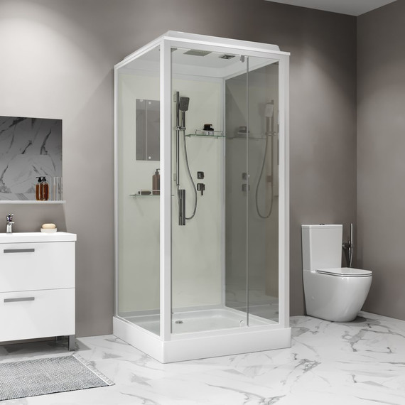 Душевая кабина Niagara Standart 80x80 см ST80/15Q, белый/прозрачное - фото 