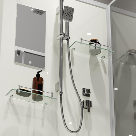 Душевая кабина Niagara Standart 90x90 см ST90/15Q/BK, белый/прозрачное - фото 6