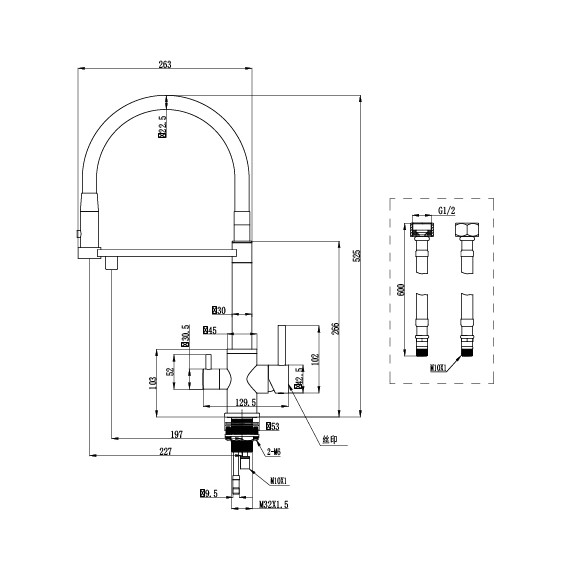 Смеситель для кухни Cersanit Zen A68249 - фото 15
