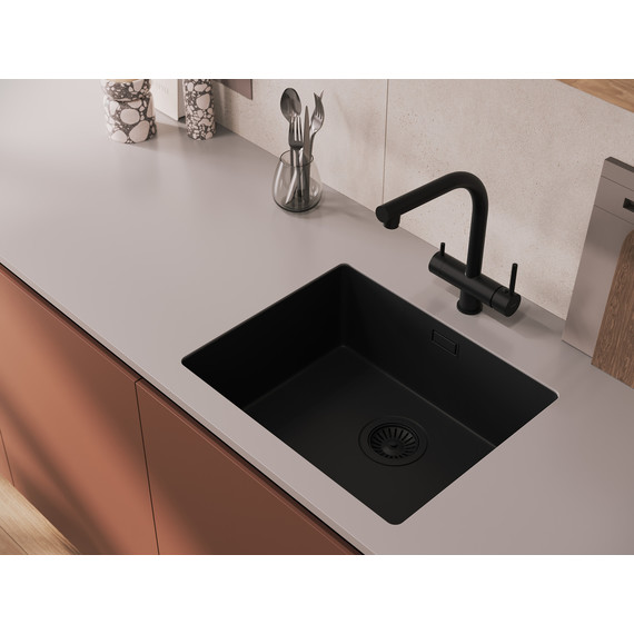 Смеситель для кухни Cersanit Crea A68223, чёрный - фото 9