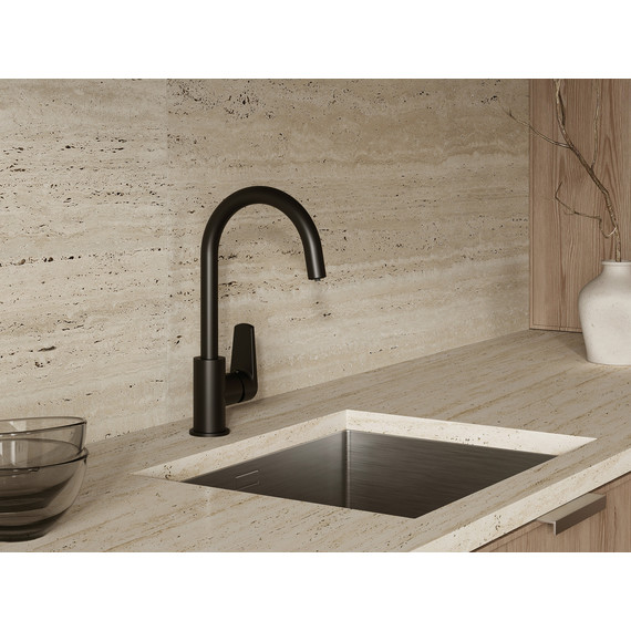 Смеситель для кухни Cersanit Moduo A68221, чёрный - фото 8