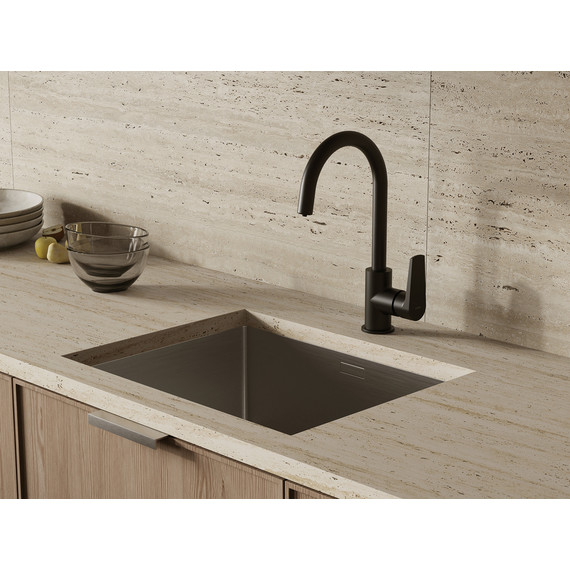 Смеситель для кухни Cersanit Moduo A68221, чёрный - фото 9