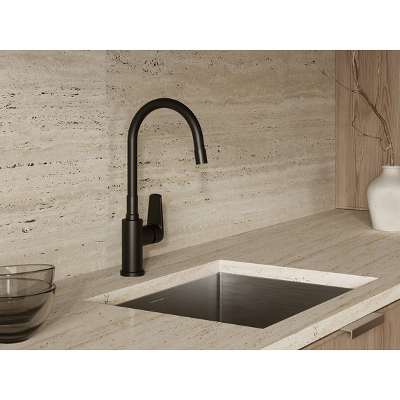 Смеситель для кухни Cersanit Moduo A68230, чёрный - фото 9